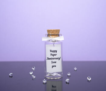 Personalised 1st Paper Anniversary Photo Mini Bottle Gift, 2 of 4