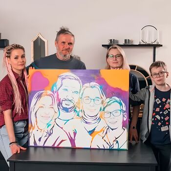 Personalised Portrait From Photo | Paint Your Own | Diy Kit | 80 X 60cm, 2 of 6
