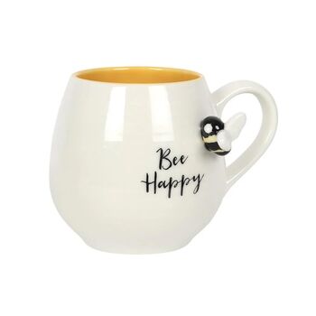 Bee Happy Round 3D Mug, 2 of 3