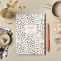 A5 Notebook, Dalmatian Print, Lined Journal, thumbnail 1 of 10