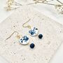 Handmade Clay Blue Floral Jewellery Gift Set, thumbnail 3 of 5