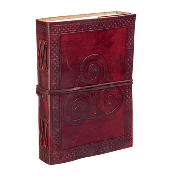 Indra Celtic Closed Triskelion Symbol Leather Journal, 6 of 9
