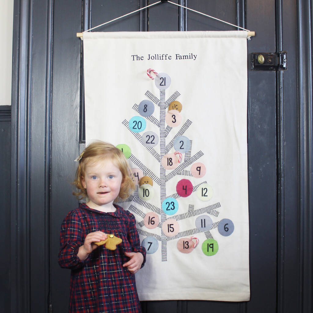 Personalised Hanging Family Tree Advent Calendar By Lime Tree London 
