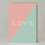 'Love' Text Card, thumbnail 1 of 2