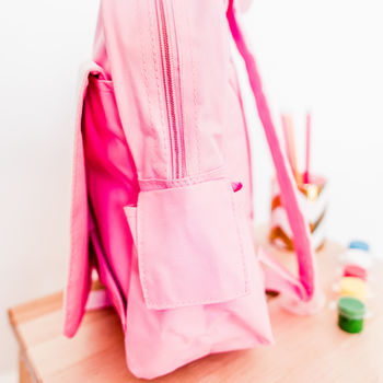 Personalised Backpack With Tropical Flamingo Design, 2 of 11