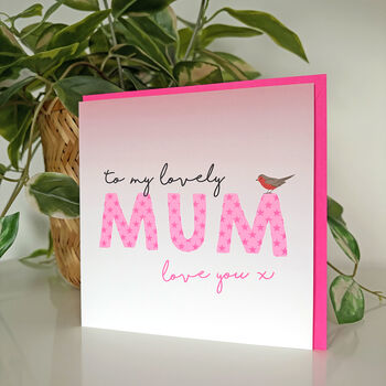 Perfectly Pink 'Lovely Mum' Card, 2 of 2