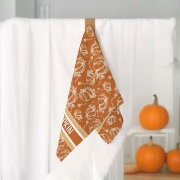 Designer Inspired Hello Autumn Tea Towel, 4 of 8