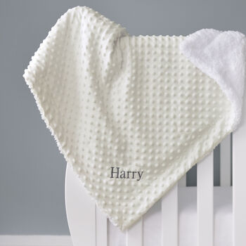 Personalised Bobble Sherpa Baby Blanket, 3 of 6