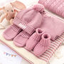 Dawn Pink Welcome Baby Knitted Essentials And Toy Gift Set, thumbnail 2 of 12