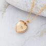 Heart Locket Birthstone Gold Plated Silver Necklace, thumbnail 2 of 6