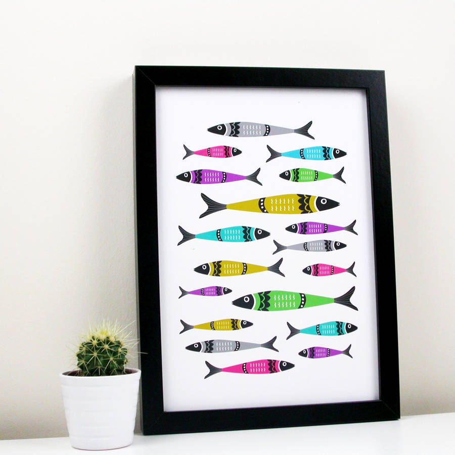 Sardine Kitchen Art Print By Moonglow Art | notonthehighstreet.com