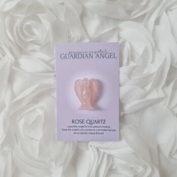 Rose Quartz Guardian Angel Crystal Healing Gift, 2 of 3