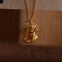 Youth Pendant 18 K Gold Plated Necklace, thumbnail 1 of 9
