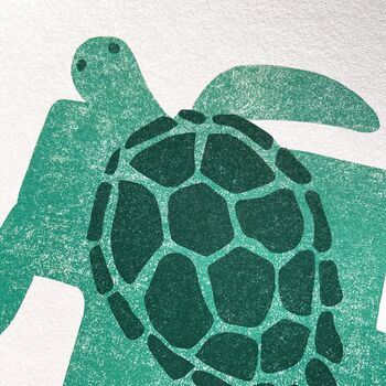 T For Turtle Children's Initial Print, 3 of 3
