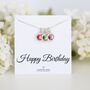 Birthday Gift For Her, Multiple Birthstone Necklace In Sterling Silver, thumbnail 1 of 9