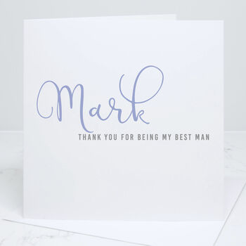 Personalised Best Man Calligraphy Wedding Card, 3 of 4