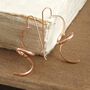 Curled Gold Abstract Drop Earrings, thumbnail 4 of 7