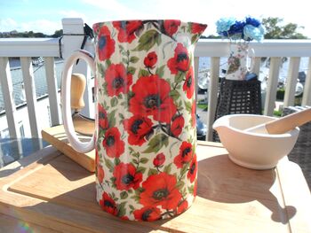 Extra Large Jug In Red Poppy Design, 5 of 7