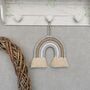 Macrame Rainbow Personalised,Beige Nursery Wall Hanging, thumbnail 6 of 12