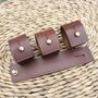 Set Of Mid Brown Leather Napkin Rings, thumbnail 3 of 6