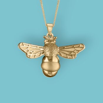 Bumble Bee Necklace In 18ct Gold Plated Sterling Silver, 2 of 12