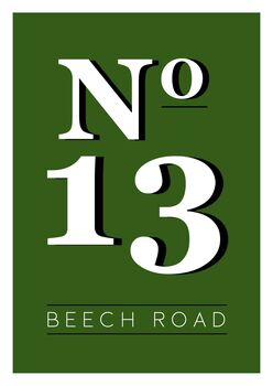 Personalised House Number And Road Name Print, 4 of 9