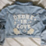 Bride Embroidered Denim Jacket 'Drunk In Love', thumbnail 5 of 9