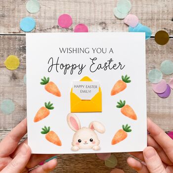 Personalised Easter Card For Child, Hoppy Easter, For Daughter, Son, Granddaughter, Grandson Etc, 2 of 6