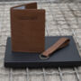 Mens Personalised Leather Travel Gift Set, thumbnail 7 of 12