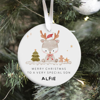 Personalised Christmas Ornament For Son, 2 of 7