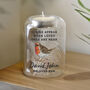 Personalised Robin Memorial Feather Tealight Holder, thumbnail 2 of 4