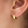 18ct Gold Plated Or Silver Creole Huggie Hoop Earrings, thumbnail 1 of 6