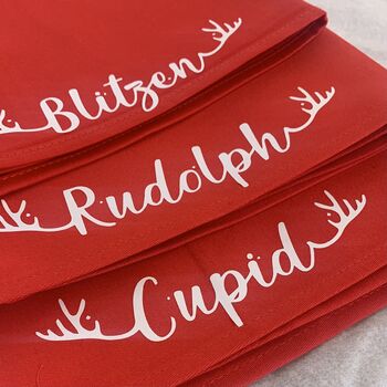 Cotton Christmas Napkins Set Of Ten, 3 of 4
