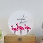 Printed Modern Flamingo Children's Clock, thumbnail 1 of 2
