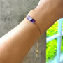 Amethyst Crystal Three Chunk Bracelet, thumbnail 1 of 3