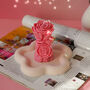 Twin Rose Column Soy Wax Candle, thumbnail 1 of 6