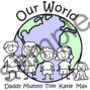Personalised Family 'Our World' Wall Sticker Decal, thumbnail 3 of 4