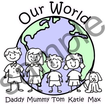 Personalised Family 'Our World' Wall Sticker Decal, 3 of 4