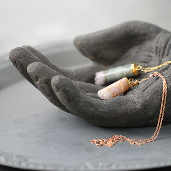 Amethyst Jasper Cylinder Necklace, 6 of 12