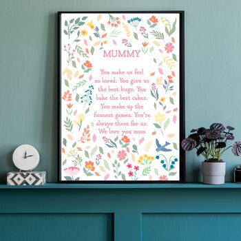 Custom Mum Print Affirmations Mothers Day Personalised Art Print, 3 of 5