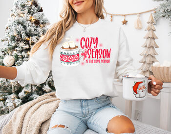 Cozy Season Festive Christmas Jumper For Women, 6 of 8