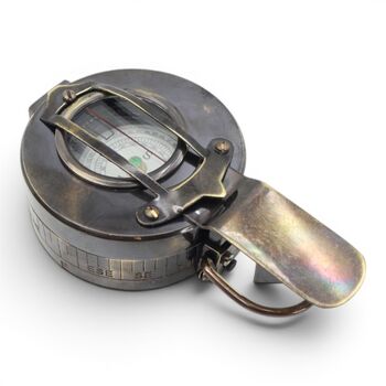 Personalised Gunmetal British Army Prismatic Marching Compass, 4 of 12