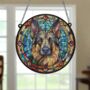 German Shepherd Stained Glass Effect Suncatcher, thumbnail 4 of 6