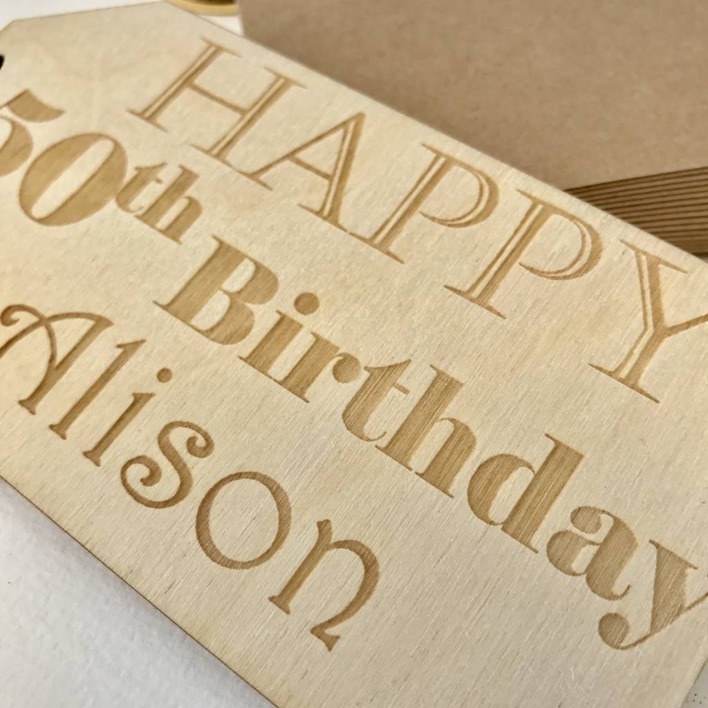 personalised oversized birthday gift tag by hickory dickory designs