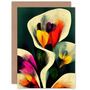 Abstract Spring Flowers Her Wife Mothers Day Card, thumbnail 1 of 4