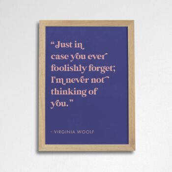 Romantic Quote Art By Virginia Woolf Valentines Day, 3 of 8