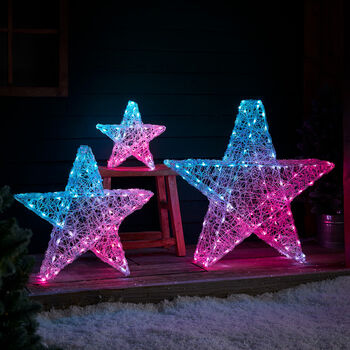 Twinky Smart LED Christmas Outdoor Star Light Trio, 11 of 12