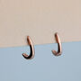 Sterling Silver Huggie Cuff Stud Earrings, thumbnail 2 of 6