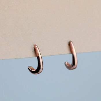 Sterling Silver Huggie Cuff Stud Earrings, 2 of 6