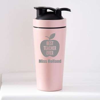Personalised Best Teacher Ever Protein Shaker Bottle, 2 of 5